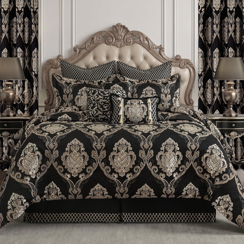 9-Piece Comforter Set, European Damask Bedding Set
