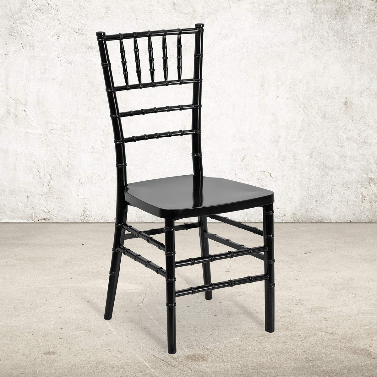 PREMIUM Series Black Resin Stacking Chiavari Chair