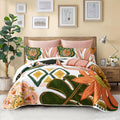 3 Piece Boho Floral Full/Queen Quilt Bedding Sets