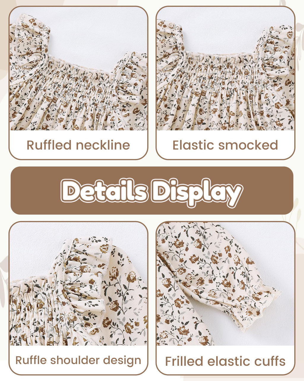 Baby Dress 12 Fall Outfits Brown Ruffle Smocked Dresses