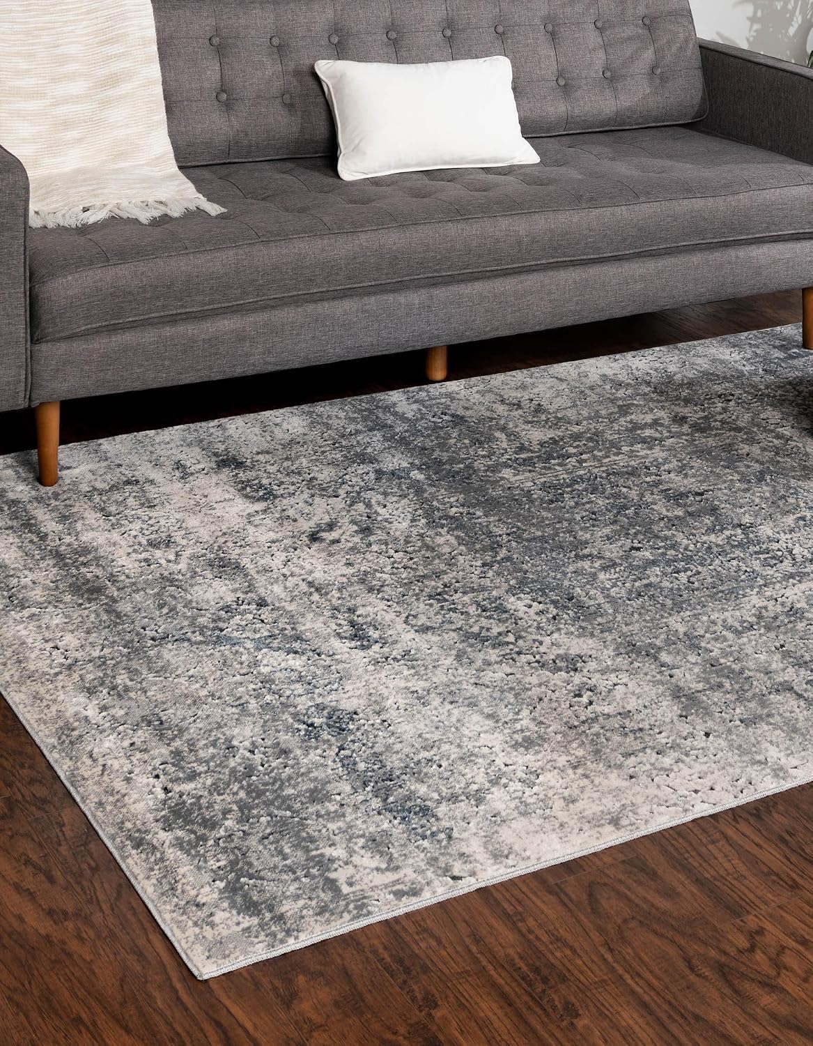 Eliza Collection Rug - 5 Gray Low Rug Perfect for Living Rooms, Large Dining Rooms, Open Floorplans