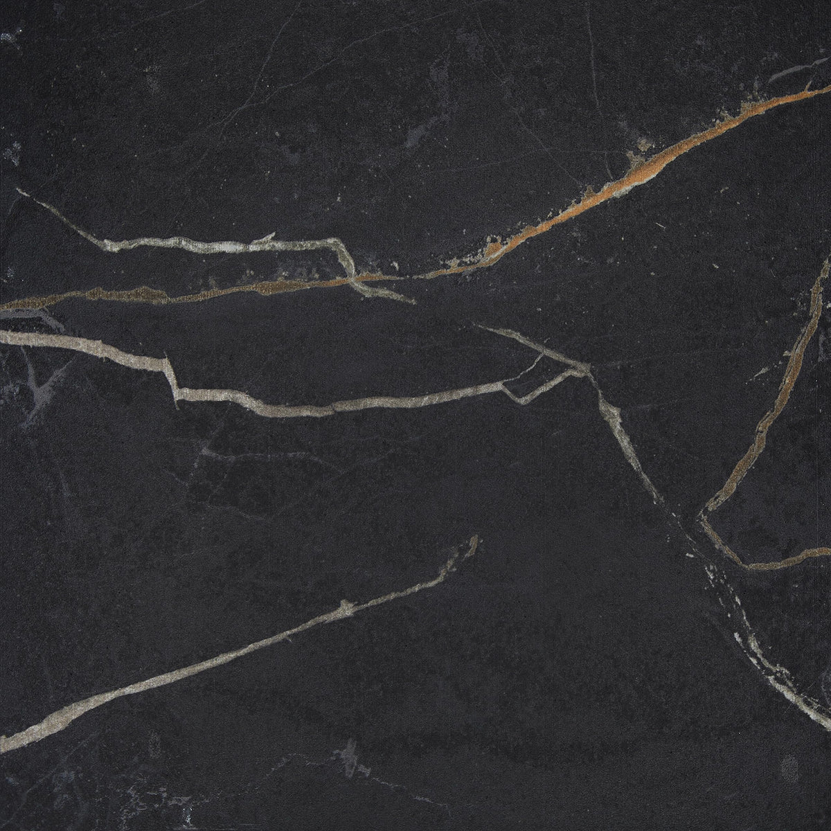 Perpetuo 24" X 24" Porcelain Marble Look Floor Tile in Polished Infinite Black (4 pieces per carton) (15.20 sqft per