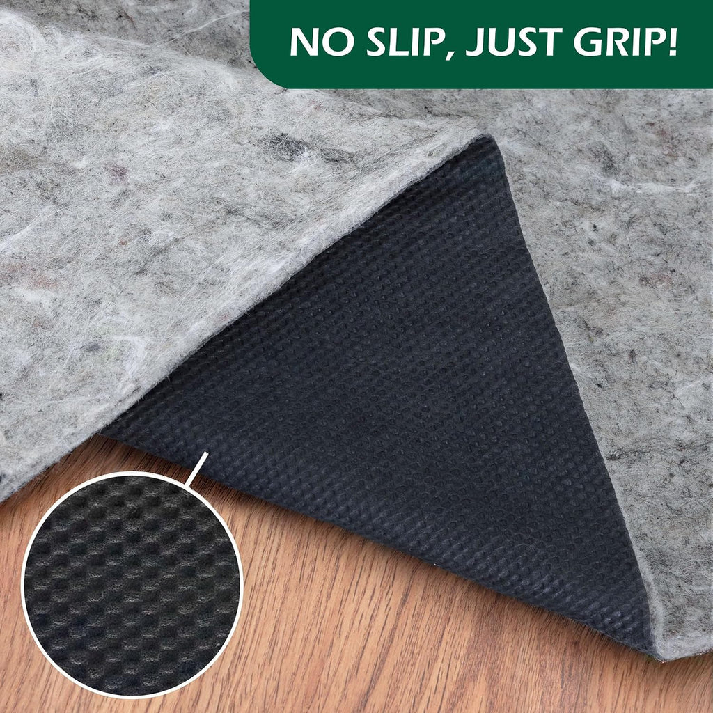 Non-Slip Rug Pad, 2x6 Runner, 0.25 inch, Felt Cushion with Real Rubber Backing, Made in the USA
