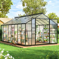 10X16 FT Walk-in Polycarbonate Heavy Duty Greenhouse