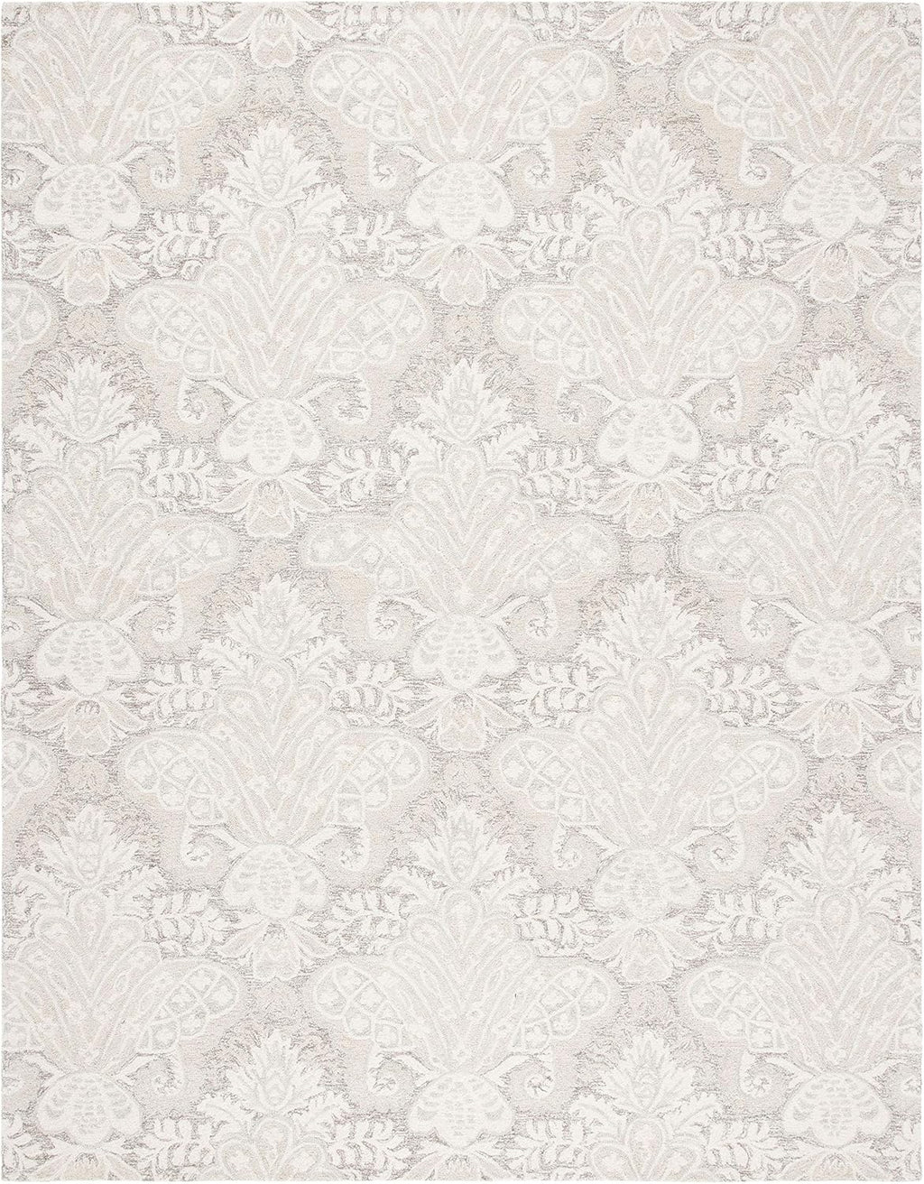 Micro-Loop Area Rug, Beige, Handmade Wool