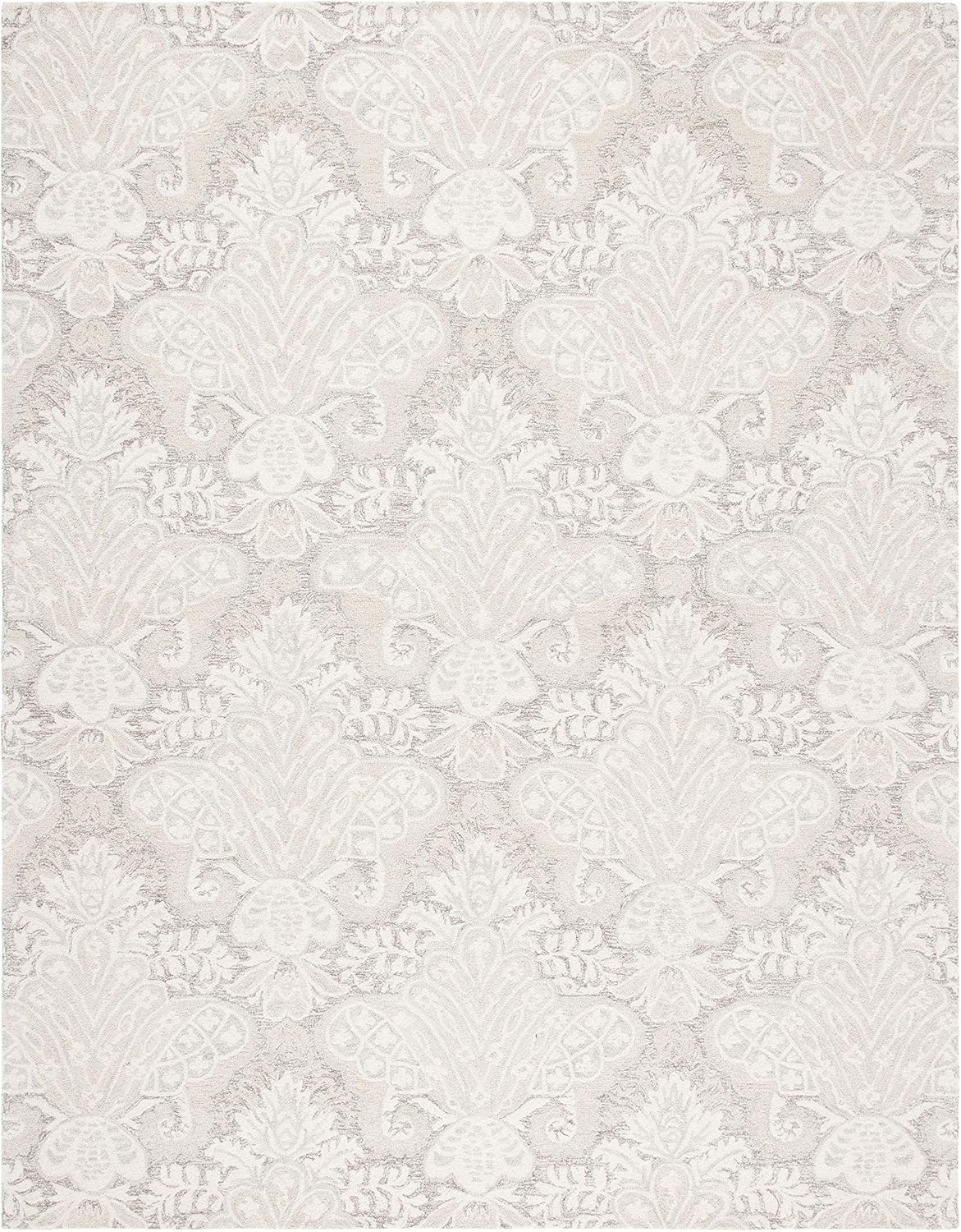 Micro-Loop Area Rug, Beige, Handmade Wool
