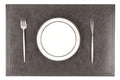 Waterproof PU Placemats, Faux Leather Dinging Table Mat, Set of 6, Easy to Wipe Off Scrub Vinyl Mat, Heat & Stain