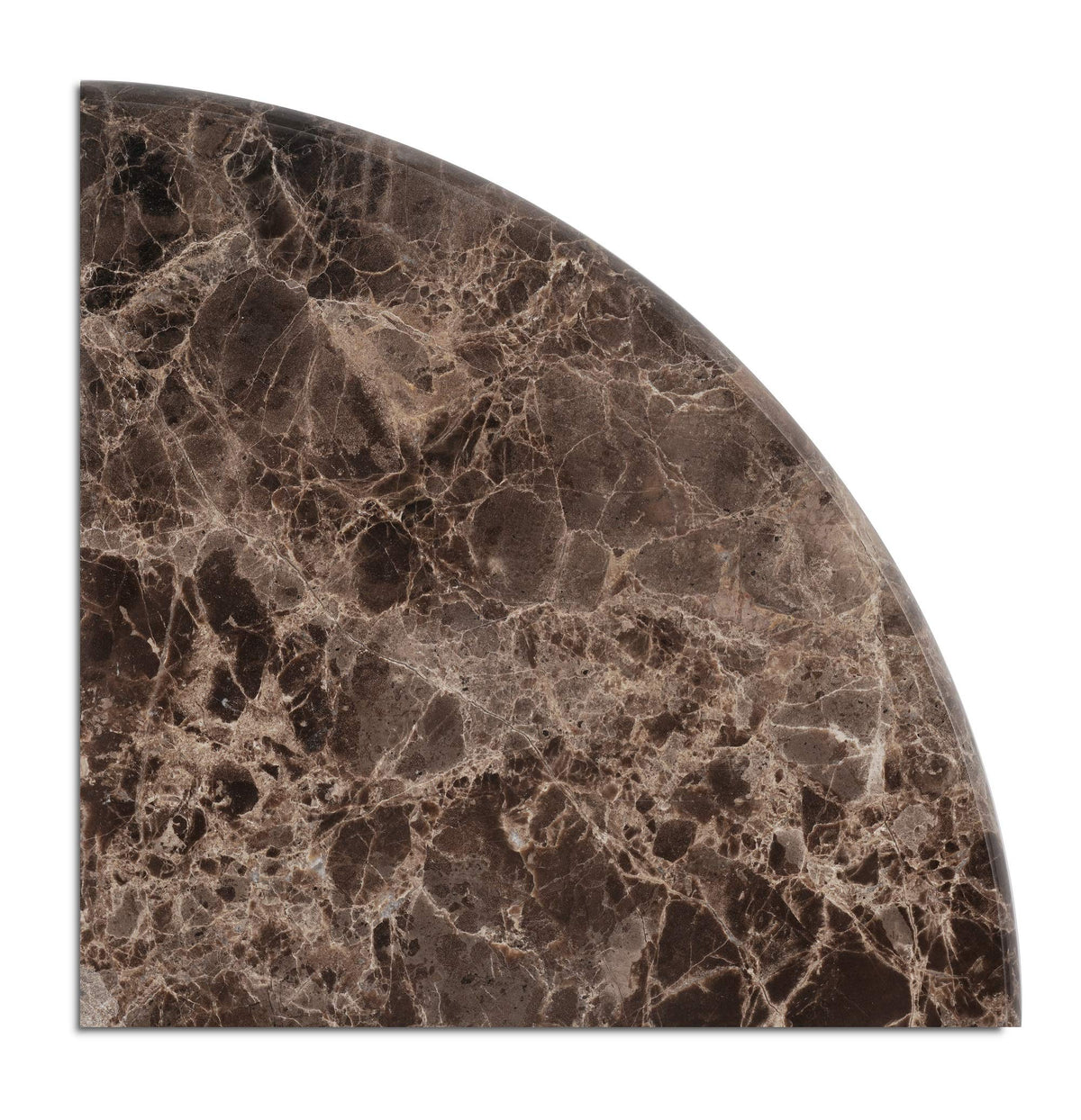 Genuine Marble Corner Shelf Shower Wall, 9"X9"X5/8", Both Sides Polished (EDMT9SHE - Emperador Dark)
