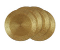 Glitz Handmade Beaded Charger Placemats - Set of 4 - Gold