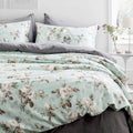 Shabby Chic Floral Duvet Cover and Pillowcases Set Cottage Garden Botanical Nature Flowers Cabbage Roses Peony Rosy