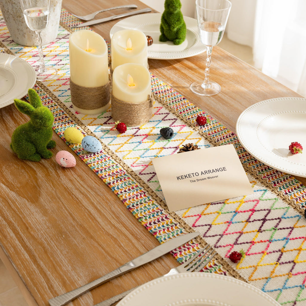 Boho Macrame Table Runner 12x108 Inch