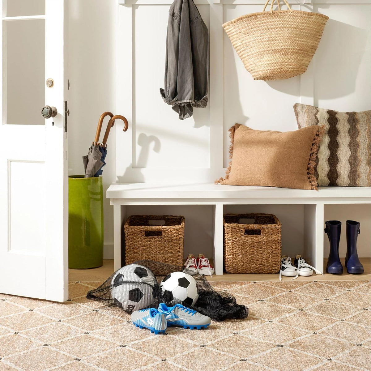 Dash and Albert Kali, Natural, Diamond, Soft and Cozy, High Traffic, Lightweight, Anti-Slip, Durable