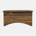 Reclamation Rustic Solid Wood Storage Chest Cabinet, Farmhouse Accent Cabinet Living Room, Unfinished Brown