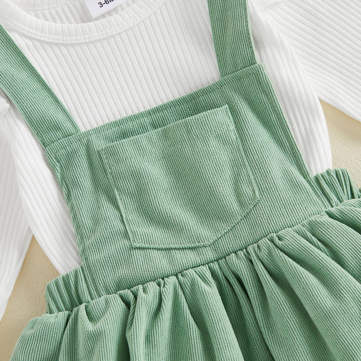 Baby Girl Fall Winter Romper Corduroy Overalls Dress Sets