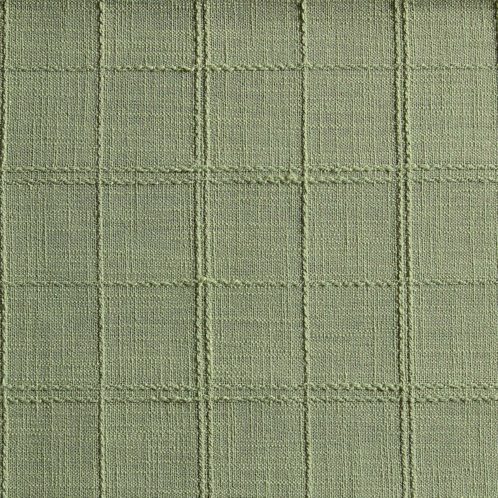 Linen Checked Farmhouse Placemats Set of 4, Sage Green 13x19in