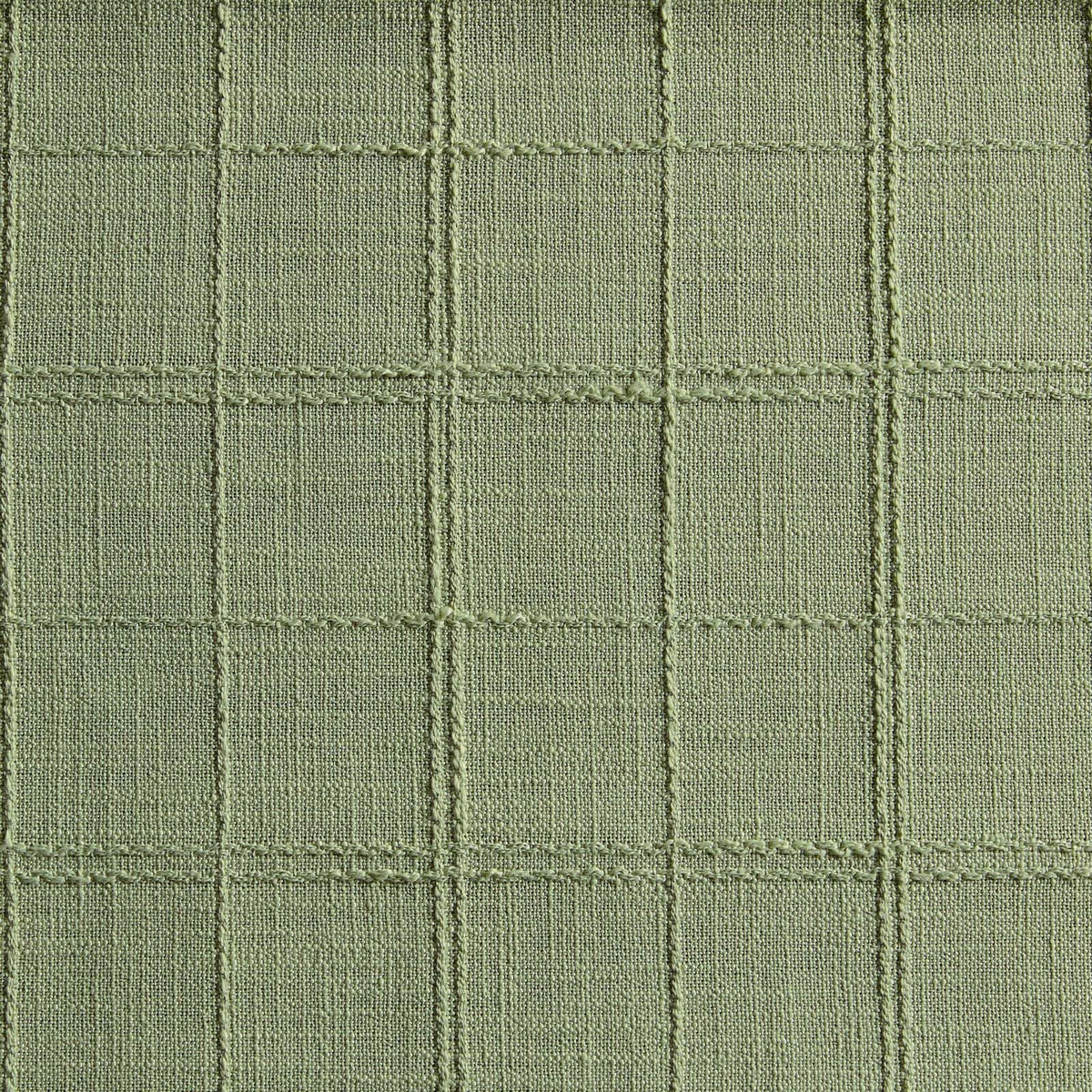 Linen Checked Farmhouse Placemats Set of 4, Sage Green 13x19in