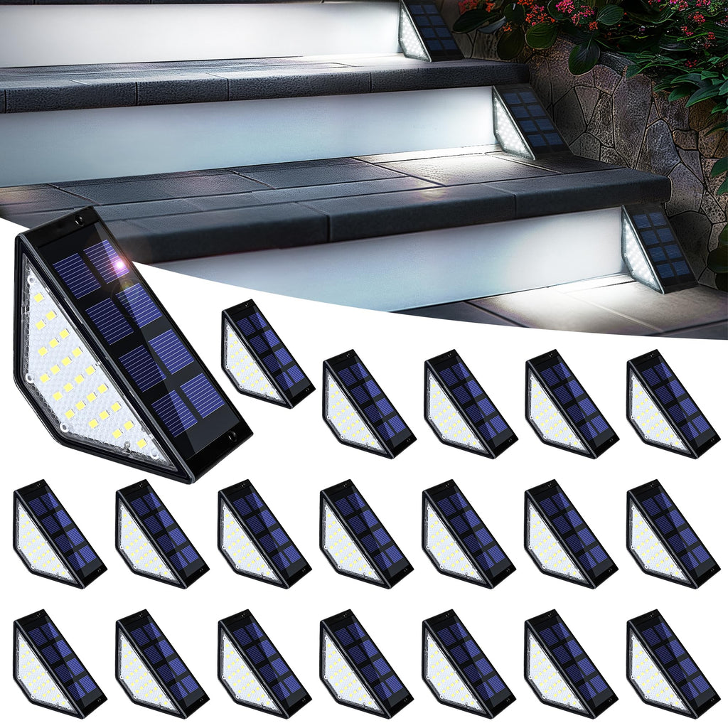 Solar Step Lights Waterproof, Stair Lights Outdoor Decor 20 Pack