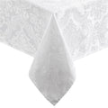 Caiden Elegance Damask Tablecloth, White - 52" W x 52" L Square