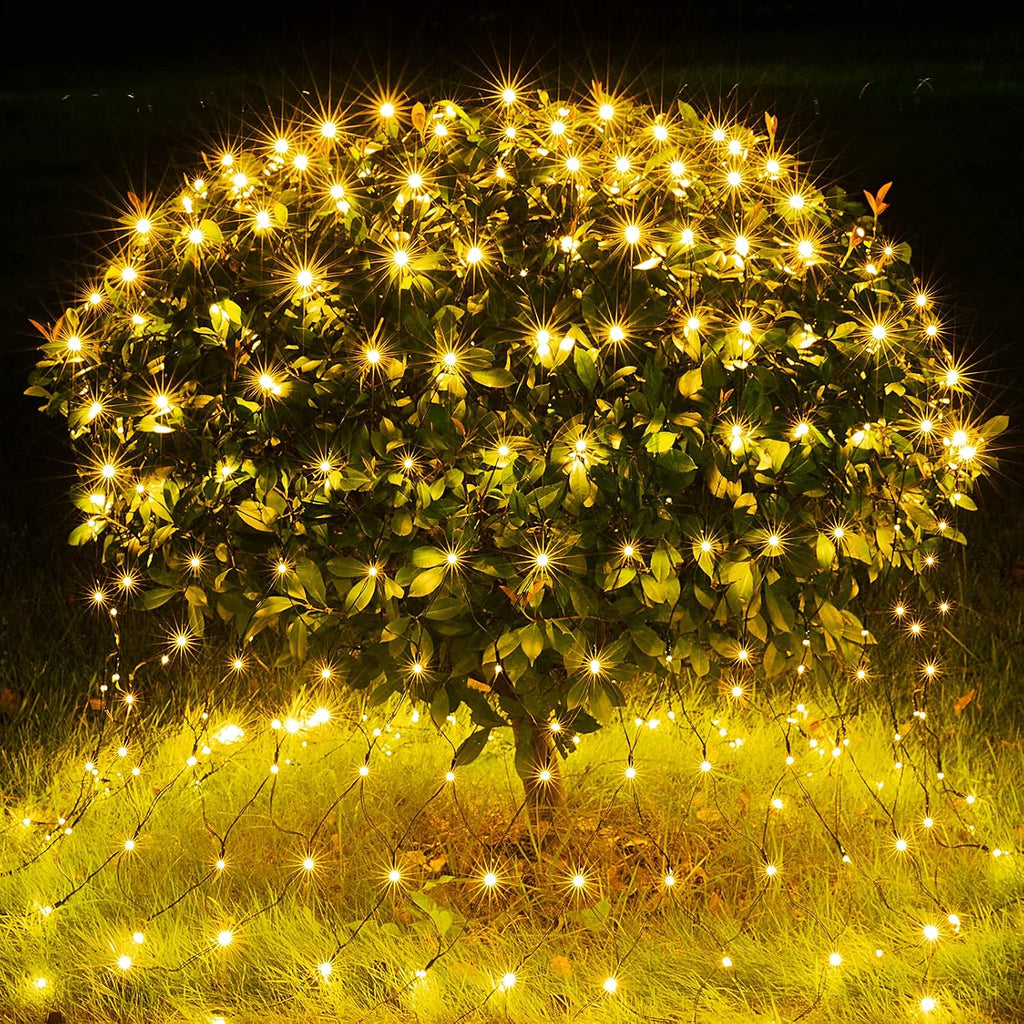 Christmas Lights Outdoor 360 LED 9.8ft x 6.6ft Christmas Net Lights with 8 Modes, UL Certified, Timer, Connectable