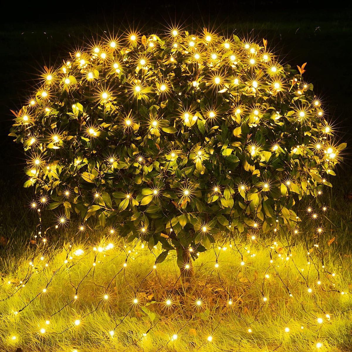 Christmas Lights Outdoor 360 LED 9.8ft x 6.6ft Christmas Net Lights with 8 Modes, UL Certified, Timer, Connectable