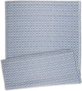 Reversible Indoor/Outdoor Diamond Woven Rug, 4x6', French Blue