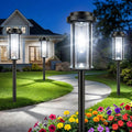 12 Pack Solar Lights Outdoor, 21" Solar Pathway Lights Outdoor