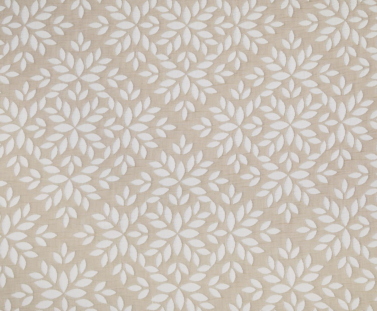 Natural Leaves Jacquard Cotton 3-Piece Quilt