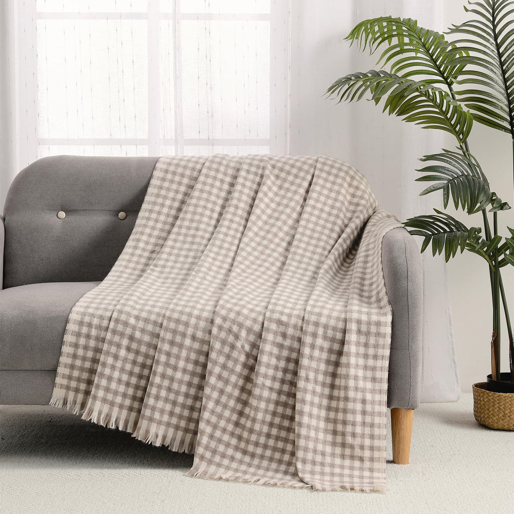 Farmhouse Boho Knitted Throw Blanket for Couch Sofa Chair Bed Home Decoration