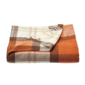Oversized Throw Blanket for Couch, Spice Orange Plaid, 60" x 70"
