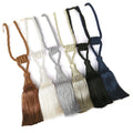 Tassel Curtain Tiebacks Handmade Holdbacks (Dark Beige) - 4 Pack