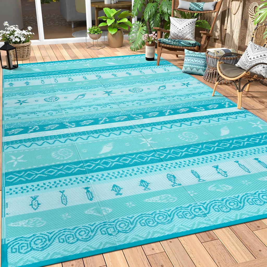 Outdoor Plastic Straw Rug, Waterproof Outdoor Rugs