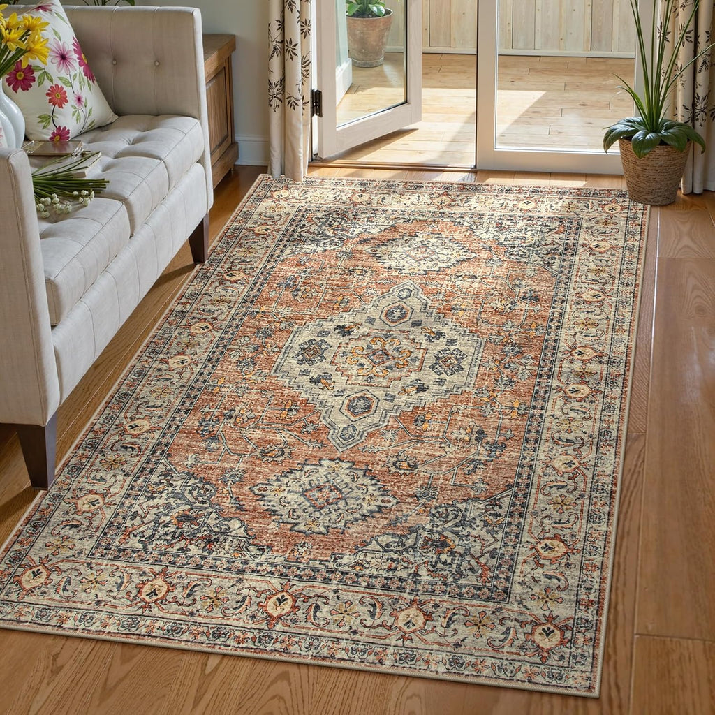 Oriental Washable Rug, Rugs Living Room Entryway