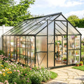 8x12 FT Outdoor Walk-in Polycarbonate Greenhouse