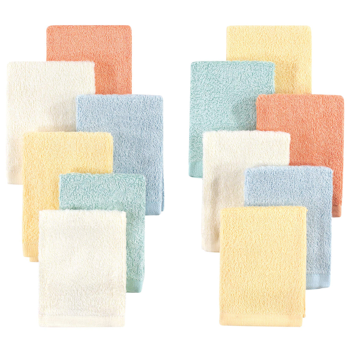 Unisex Baby Rayon from Bamboo Woven Washcloths 12pk, Soft Neutral, One Size