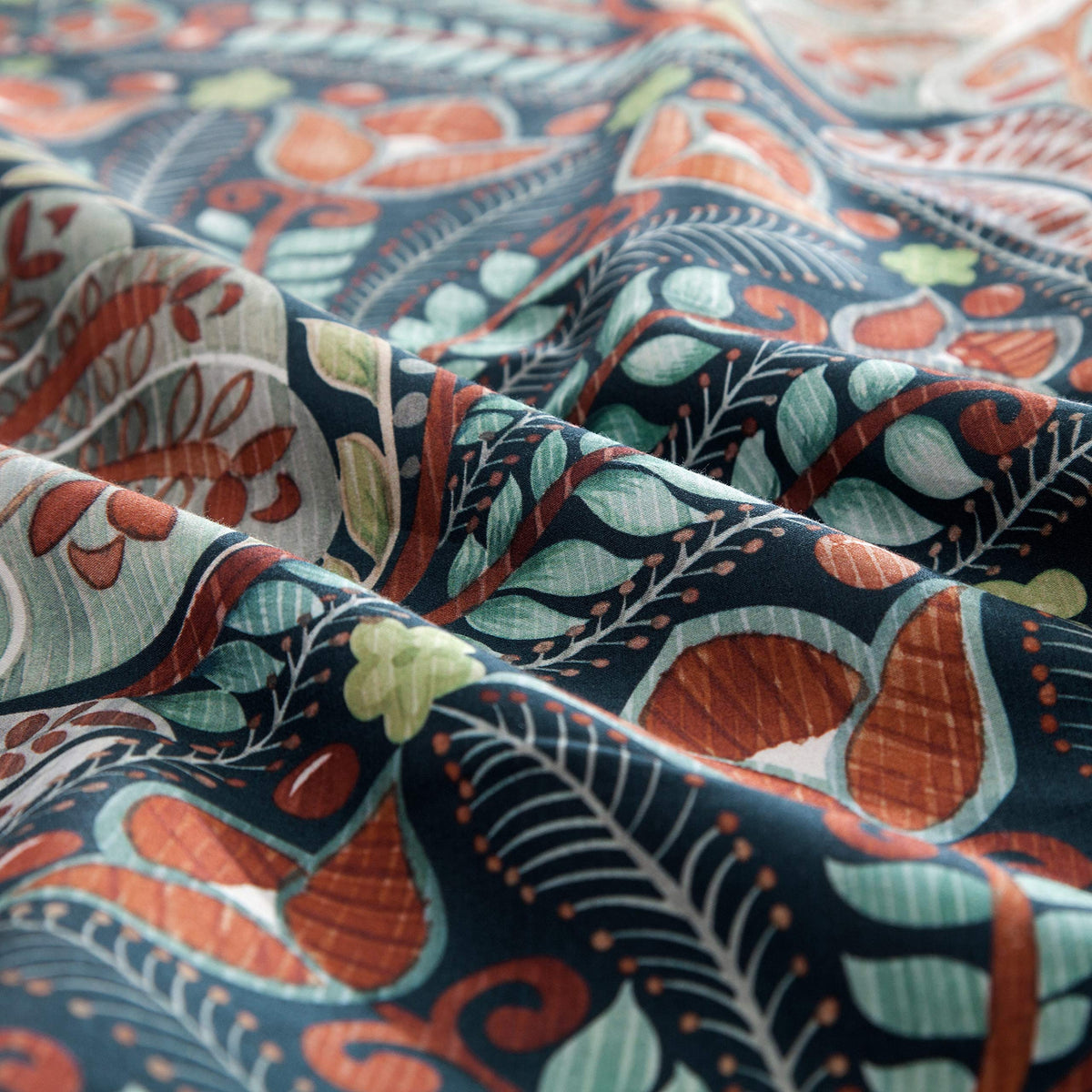 Damask Medallion Luxury Duvet Quilt Cover Boho Paisley Print Bedding Set 400 Thread Count Egyptian Cotton Sateen
