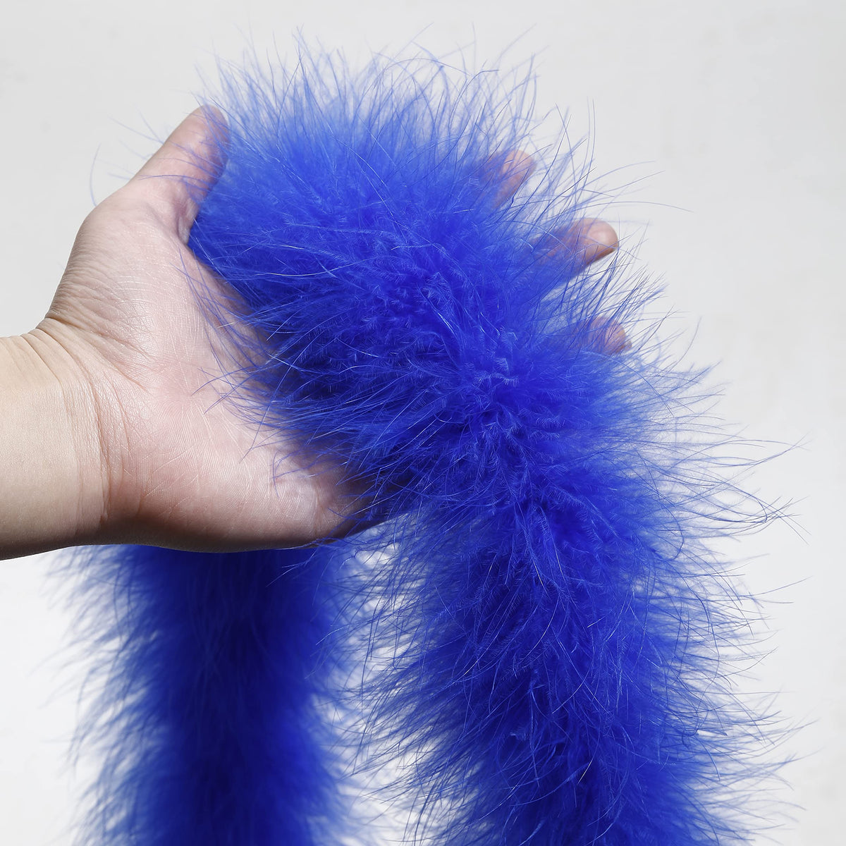 Blue Marabou Feather Boas for DIY Crafts, 2 Pcs 22g 2 Yards