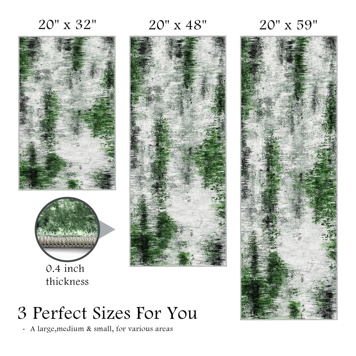 Upgrade Non Slip Kitchen Rugs Sets of 3 Washable Kitchen Mats for Floor Abstract Kitchen Runner Rug Soft Floor Mat