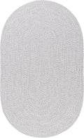Braided Indoor/Outdoor Oval Rug 4x6, Silver & Grey BRD315F