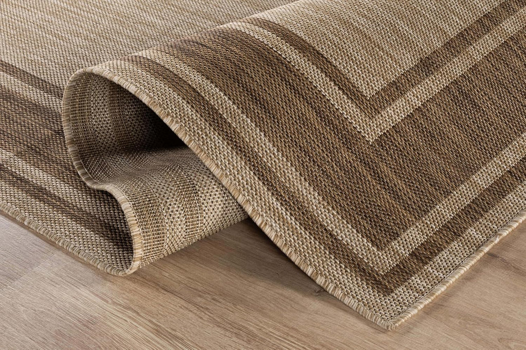 Outdoor Rug Modern Bordered Area Rugs Patio Deck Porch Garden Waterproof Weather Sun Resistant Washable Outside