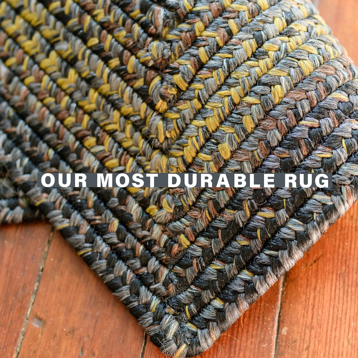 Black Forest Oval Braided Rugs Ideal as Outdoor Area Rug | Black Rug for Room and Country Rugs, Soft
