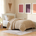 Jasper Faux Fur Comforter Set, 2-Piece, Tan