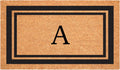 152961830A Black Border 18" x 30" Monogram Doormat, (Letter A)
