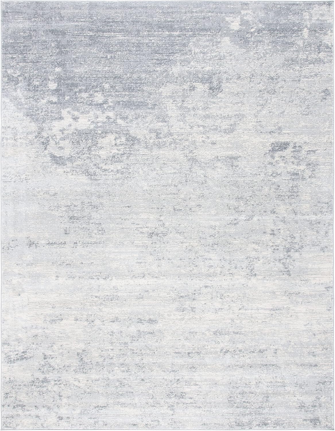 Brentwood Collection X-Large Area Rug, Ivory & Grey, Modern Abstract Design, Non-Shedding & Easy Care