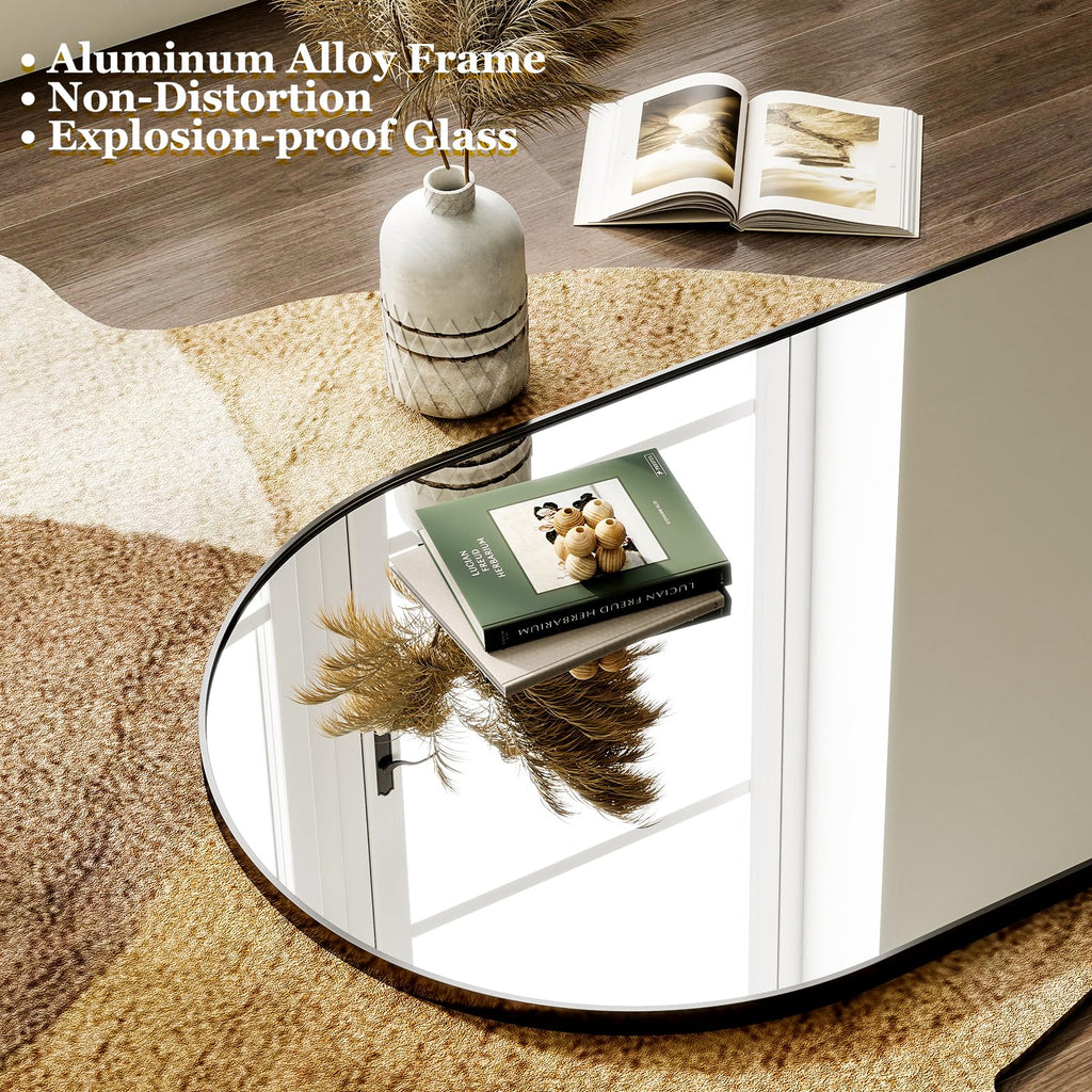 64"x21" Full Length Mirror, Arched Full Mirror