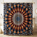 Indian Hippie Bohemian Shower Curtain Beautiful Peacock Mandala Multi Color Waterproof Fabric Bathroom Curtains Home