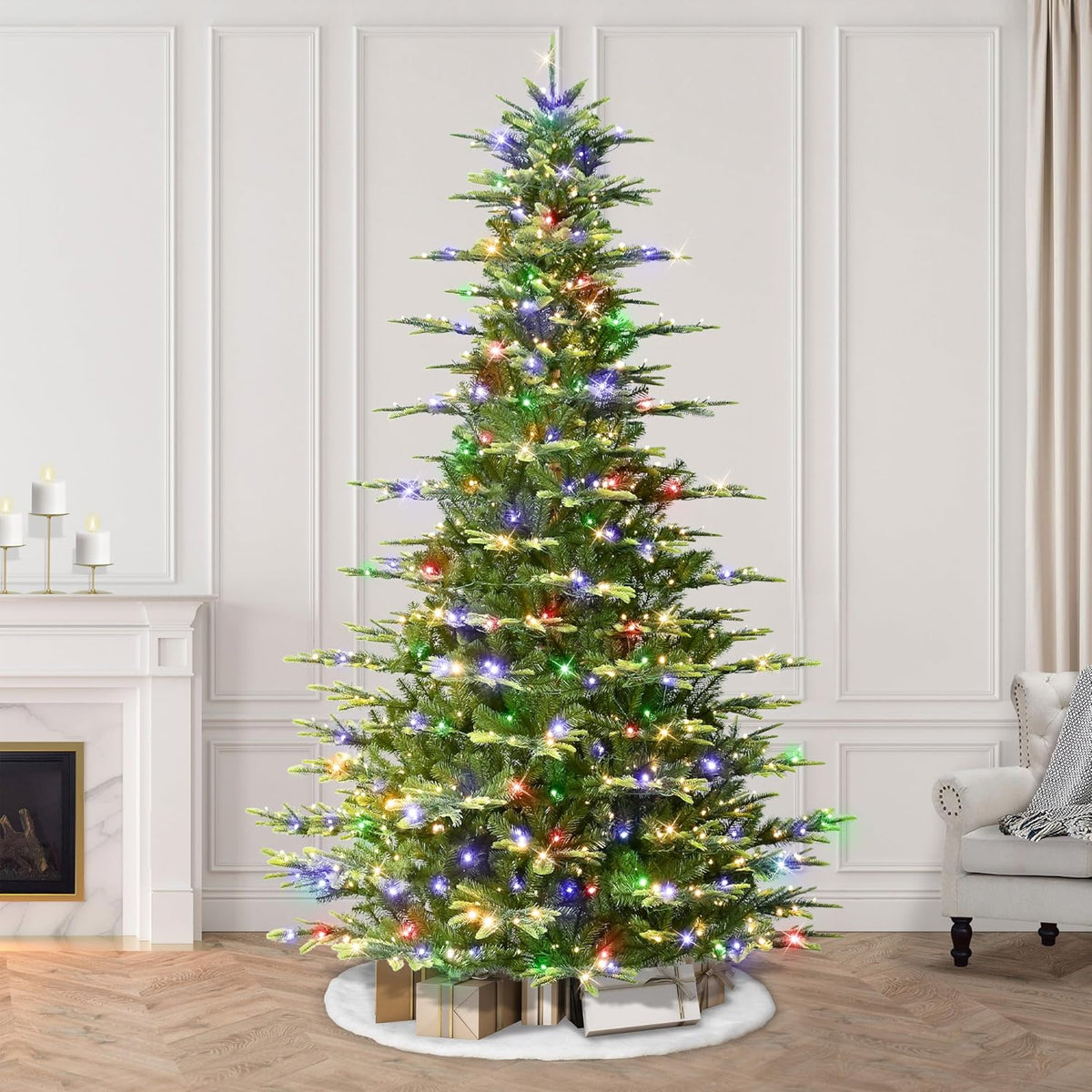 International 9 ft. Pre-Lit Aspen Fir Artificial Christmas Tree