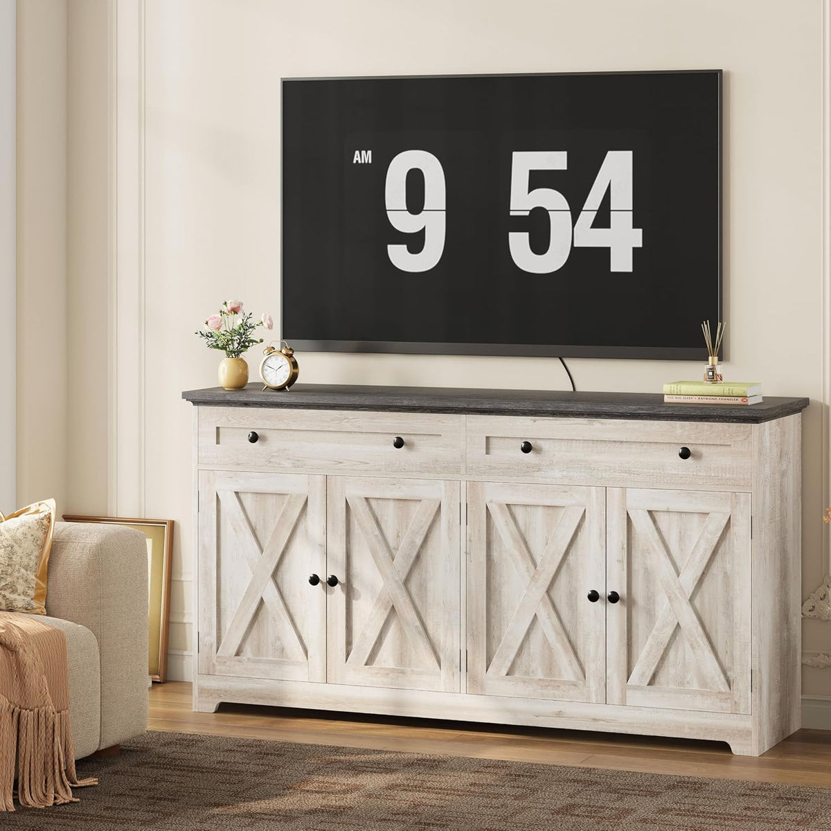 Buffet Cabinet with Storage, Sideboard Storage Cabinet with Drawers, Coffee Bar Cabinet, Kitchen Cabinet with Doors