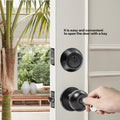 Black Door Knob with Lock and Deadbolt Set, Exterior Front Door Lock Set