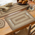 Cookie Dough Jute Braided Placemats, Rect 13x19 Set of 4