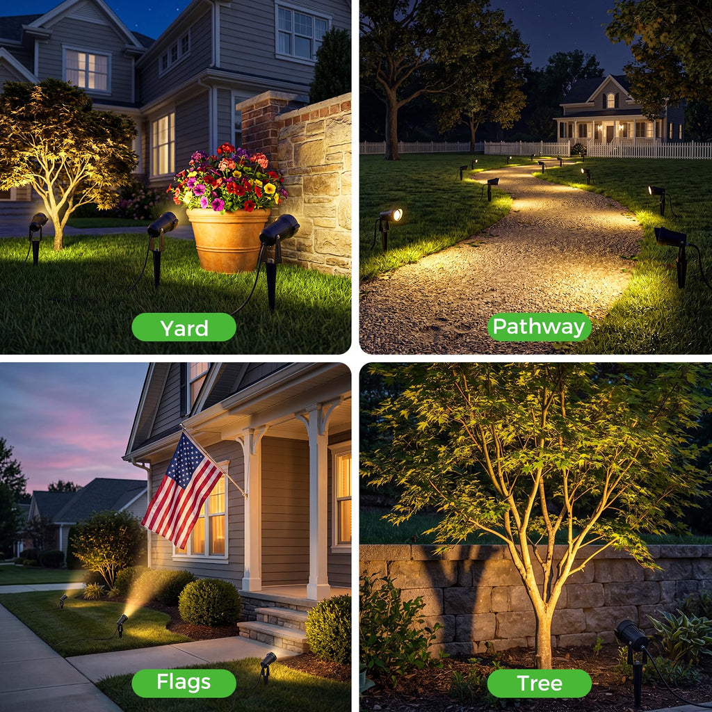 5W Outdoor Spot Lights, COB Landscape Spotlights with Spiked Stand